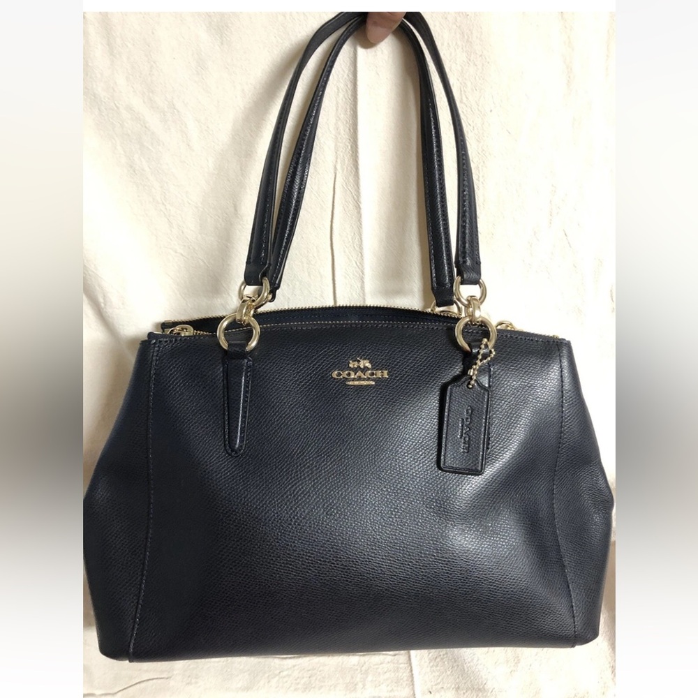 NWT Coach Small Midnight Carryall Crossgrain Leather Satchel Crossbody Bag